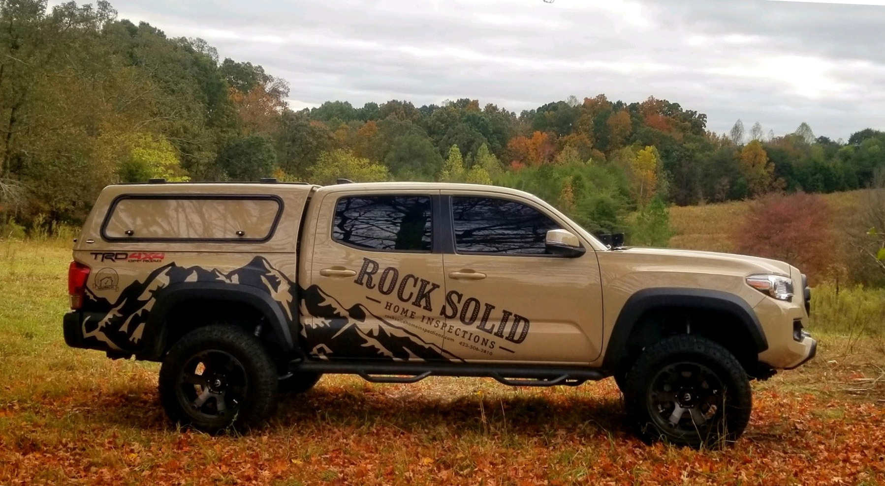 The Rock Solid Home Inspections truck — serving Chattanooga, Cleveland, and East Tennessee